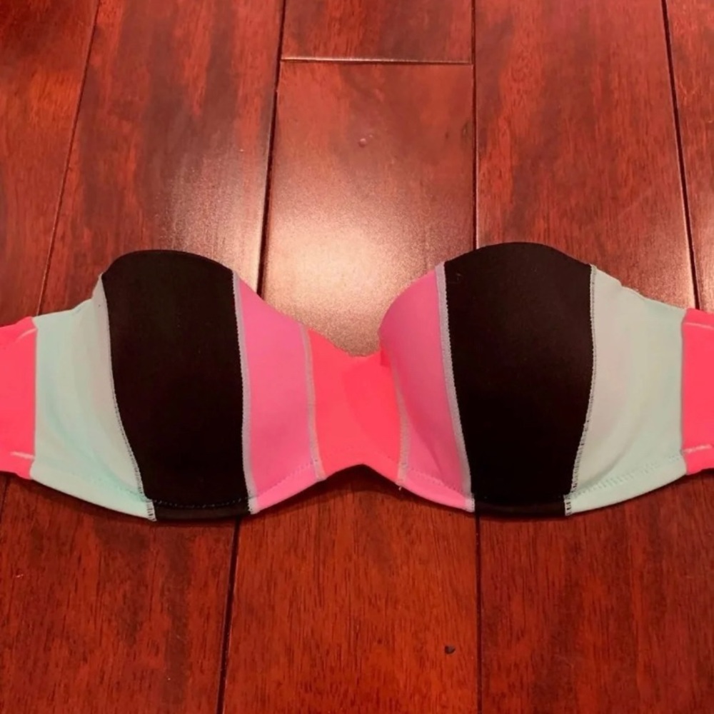 Victoria’s Secret Striped Bandeau Bikini Top
